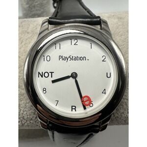 Playstation Europa Watch New Battery 35MM 7.5" Leather Band N64